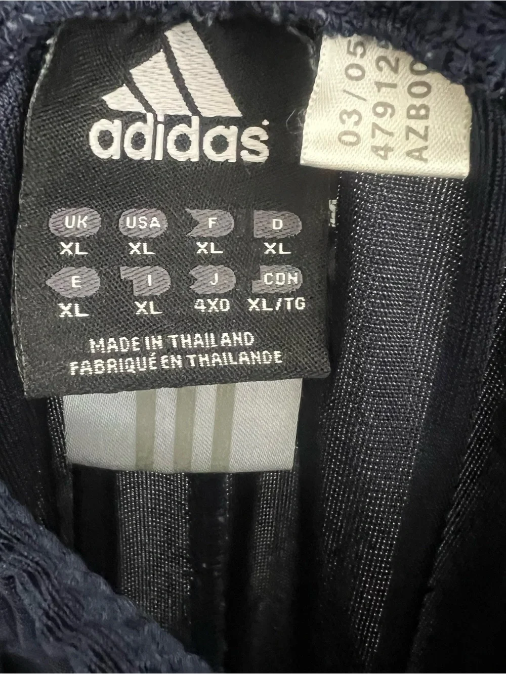 ⁠Vintage Adidas Snap Button Track Pants XL Blue Orange Tearaway Y2K 2005⁠